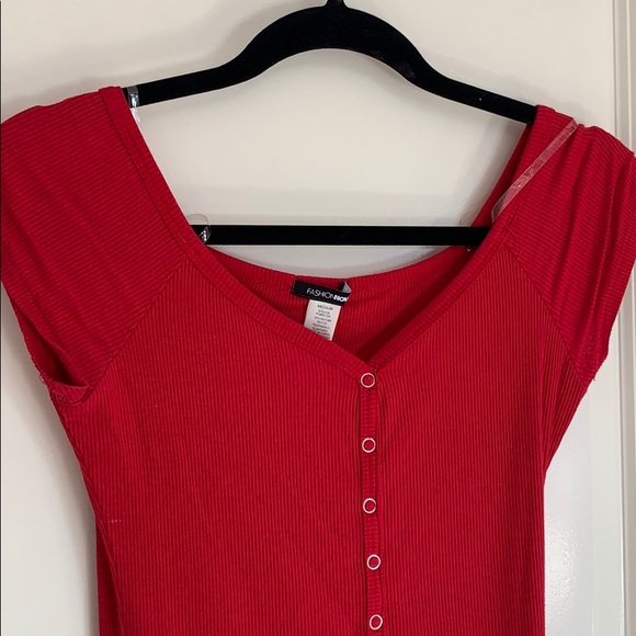 Fashion Nova red bodysuit (M) - Picture 3 of 6